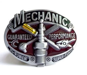 Gürtelschnalle Buckle für Gürtel bis 4 cm Breite Metall tolle Details Mechaniker - Bild 1 von 2