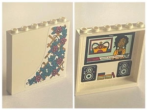 LEGO White Panel 1x6x5 Leaves Friends Minifigure Stickers 59349pb281 Set 41449 - Picture 1 of 1