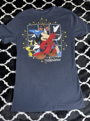 Disney Walt Disney World Sorcerer Mickey Mouse Adults T-Shirt Size Medium Blue - Image 1 of 4