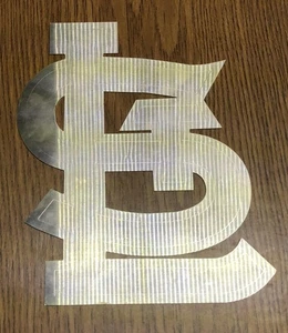 St Louis Cardinals MLB Baseball LOGO Edelstahl 9,5" H Schild - Bild 1 von 9