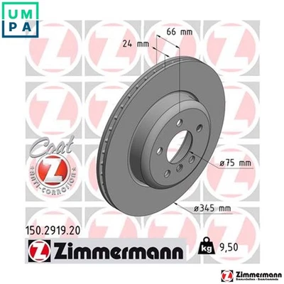 2x BRAKE DISC 150.2919.20 FOR BMW 3/4/Gran/F6/Convertible/F8/Turismo/F4/F1/F0 - Image 1 of 4