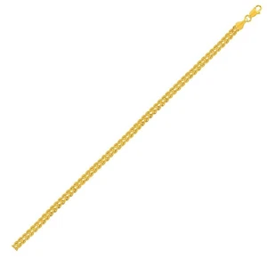 Double Rope Chain Bracelet in 10k Yellow Gold (2.10 mm) - Picture 1 of 8