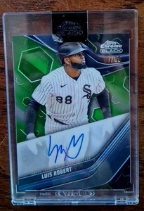2023 Topps Chrome Black Luis Robert Green Refractor Auto #'d 09/99 White Sox - Bild 1 von 3