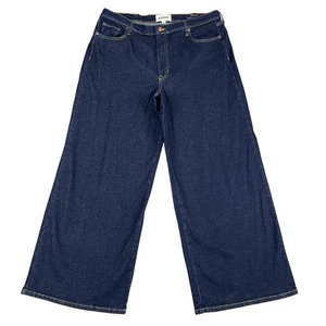 Neu ohne Etikett Boden Jeans hoher Bund weites Bein dunkle Waschung Größe 20 - Bild 1 von 5