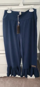 Matilda Jane Damen kleine blaue große Rüschen Hose Knöchelhose, neu mit Etikett - Bild 1 von 4