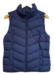 Chaqueta chaleco acolchado Lands' End Down para mujer pequeña 6-8 azul 80 % plumón 20 % plumas - Imagen 1 de 8