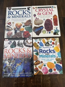 DK Eyewitness Rocks Minerals Crystal Children's Educational Books Lot of 4 - Foto 1 di 2