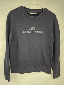 J. Lindeberg Mens Medium Alpha Crew Neck Sweatshirt Black - Picture 1 of 3