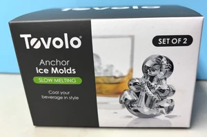 Moldes de Hielo Ancla Tovolo, Juego de 2, Tapa Silicona Sellada Antivuelco - Imagen 1 de 3