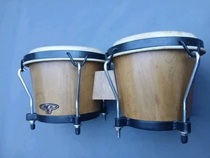 CP Mini Bongos, Holzschalen/Naturhautköpfe/Stimmmetallhaken & -ösen - Bild 1 von 7