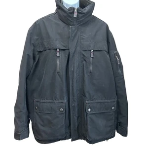 Lands End Black Winter Parka Jacket Heavy Insulated Warm Coat Men’s 2XL - Picture 1 of 7