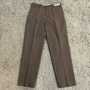 Cintas comfort flex 945-50 mens size 34x33 brown uniform Work Pants EXCELLENT - Picture 1 of 10