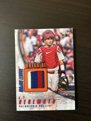 JT Realmuto 2025 Topps Major League Material Patch Orange /25 MLM2-JT2 GU Jersey - Image 1 of 2