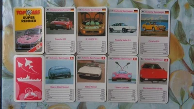 Quartett Auto Mercedes CW 311 Ferrari 512 BB Lamborghini Countach BMW M1 - Bild 1 von 4