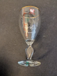 (1) Vintage Stiel Irish Coffee Goldrand verziertes Glas ca. 5,5" hoch sehr guter Zustand - Bild 1 von 8