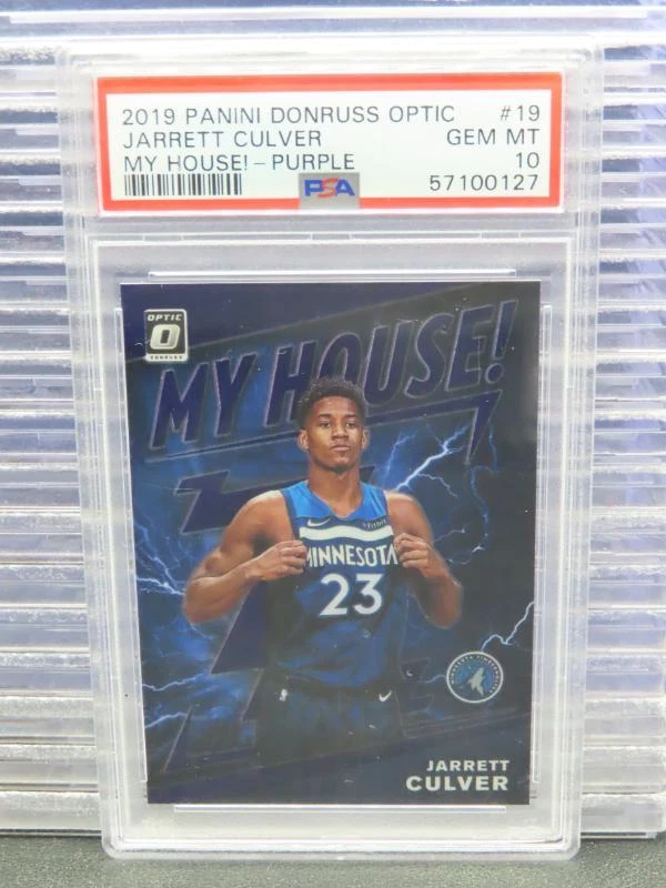 2019-20 Donruss Optic Jarrett Culver My House Purple Prizm Rookie RC PSA 10 #19