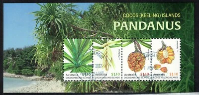AUSTRALIA COCOS KEELING ISLANDS 2022 PANDANUS TREE PANDAN PLANT SOUVENIR SHEET - Image 1 of 4