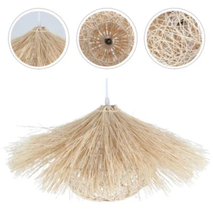 Bamboo Chandelier Rattan Weaving Light Japanese Style Ceiling Lamp - Picture 1 of 12