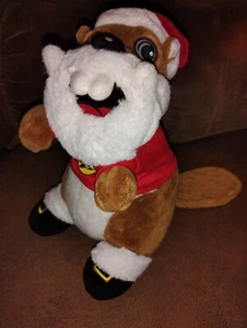 Bucee Beaver 12 Inch Santa Claus Holiday Christmas Plush - W - Picture 1 of 13