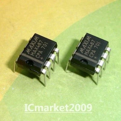 50 PCS MAX487CPA DIP-8 MAX487 Slew-Rate-Limited RS-485/RS-422 Transceivers Chip - Image 1 of 2