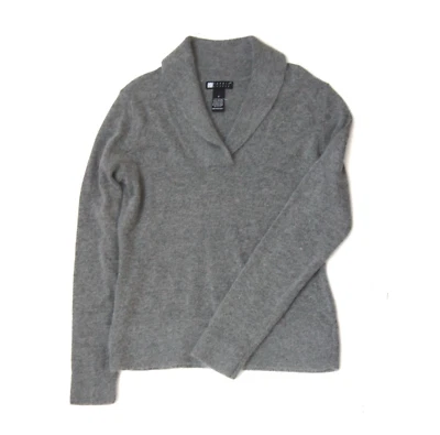 Suéter Carole Little Mujer Pequeño Nylon Angora Corderos Lana Gris Foto 1 de 4