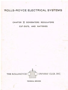 ROLLS-ROYCE GENERATOR REGLER AUSSCHNITTE BATTERIEN 07-75 BETRIEBS-/REPARATURANLEITUNG - Bild 1 von 1
