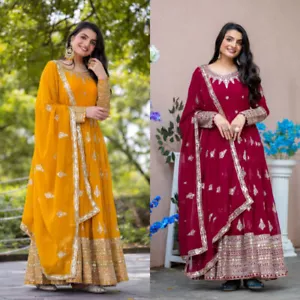 Women Dress Pakistani Salwar Kameez Readymade Suits Indian Wedding Party 3 Piece - Picture 1 of 3