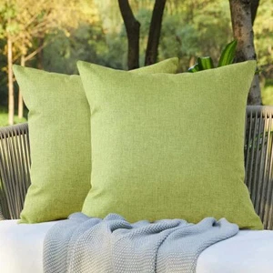 Pack of 2 Outdoor Waterproof Decorative Pillow Covers 18x18 Inch Square Garde... - Picture 1 of 9