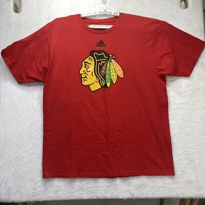 Chicago Blackhawks Shirt Adult 2XL Red NHL Hockey Mens Adidas The Go To Tee - Picture 1 of 8