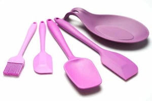 Durable 5-Piece Silicone Spatula Set - Heat-Resistant Non-Stick Kitchen Tools - Picture 1 of 8