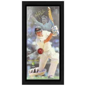 MICHAEL CLARKE SIGNED FRAMED LIMITED EDITION BALLISTIC LITHOGRAPH PRINT ASHES - Picture 1 of 2