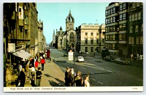 Postal High Street y Catedral de St. Giles Edimburgo Escocia sin publicar de colección - Imagen 1 de 2