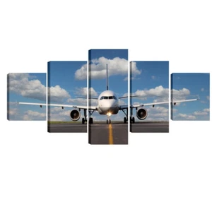 Canvas Print Picture Photo Painting Home Decor Wall Art Blue Sky Plane Framed - Picture 1 of 6