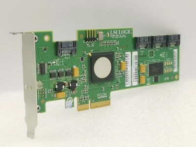 Low-Profile HP LSI Logic SAS3041E-HP 4-Port PCI-e SAS SATA RAID Controller - Image 1 of 4