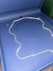 2.5mm White Gold Diamond Cut Iced Link Chain Real 10K Gold 20 Inch