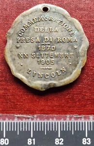 TOMA DE ROMA 1870-MEDALLA CONMEMORATIVA ESTRENO DEL FILM DE ALBERINI EN 1905 - Imagen 1 de 2