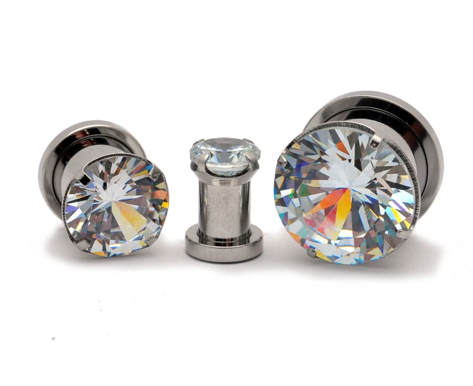 Par de manómetros o juego de puntas 316L acero circonita Foto 1 de 1