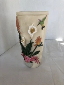 Kolibri Floral 3-D Harz Vase - 7,75" H - Bild 1 von 13