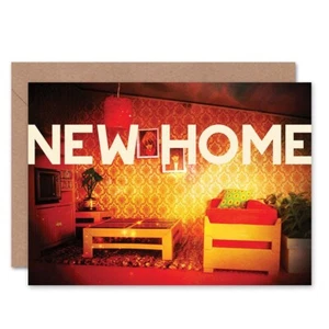 Retro 60Er Jahre Wohnzimmer Fotografie Karte zum Umzug - Bild 1 von 4