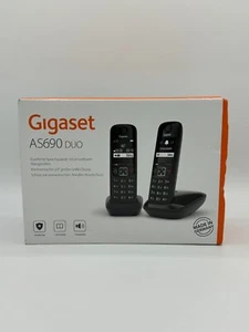 Gigaset AS690 DUO Telefon analogowy / DECT Identyfikacja dzwoniącego Czarny 35 - Zdjęcie 1 z 3