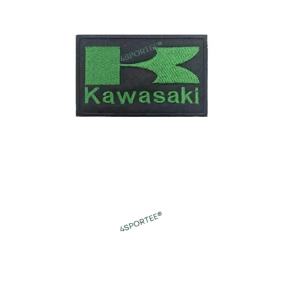 Iron On Patches KAWASAKI Embroidered Shield Badge Toppa Scudo Termo adesiva
