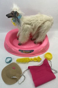 Barbie Beauty Afghan Dog With accessories Bed collar brush bowl 1979 accessories - Picture 1 of 12