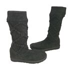 UGG 5879 Classic Cardy Argyle Sweater Boots Gray 7 EUC