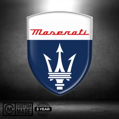 Pegatina Maserati | Calcomanía insignia guardabarros | Logotipo lateral maletero parachoques portátil etc. Foto 1 de 4