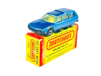 Matchbox Lesney Superfast MB12 Black Base Citroen CX w/Yellow Picture Box - Image 1 of 4