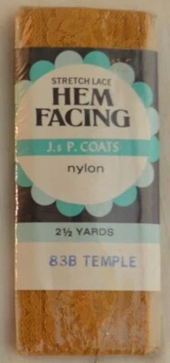 Wrights /Coats  Stretch Flexi-lace Hem Facing - 1 3/4" w x 2 1/2 yd - 20 colors! - Image 1 of 2