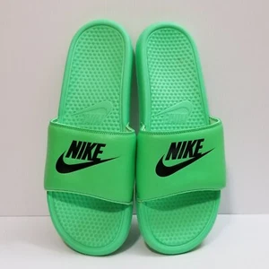 Sandalias Nike Benassi Jdi Swoosh Slide para hombre talla 15 verde Swoosh 343880-300 usadas en excelente estado - Imagen 1 de 13