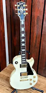 Burny RLC-70 Les Paul Custom Model Chitarra elettrica bianca dal Giappone - Foto 1 di 10