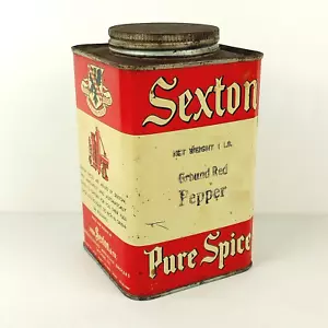 Vintage Sexton Pure Spice 6" gemahlene rote Paprika Dose mit Deckel Chicago, IL - Bild 1 von 7