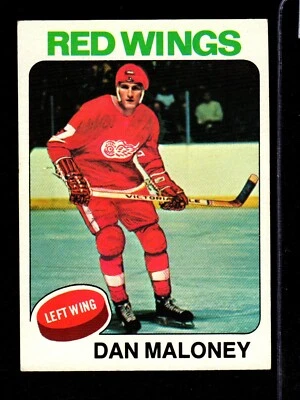 1975-76 Topps #177 Dan Maloney Detroit Red Wings NHL Card EX/MT+ - Image 1 of 2
